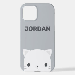 Niedliche kleine Katze mit Personalisiertem Namen iPhone 12 Hülle