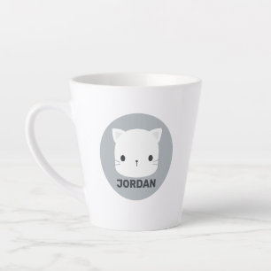 Niedliche kleine Katze mit Personalisiertem Namen Milchtasse