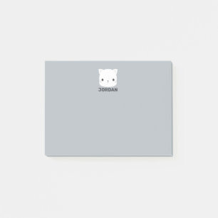 Niedliche kleine Katze mit Personalisiertem Namen Post-it Klebezettel
