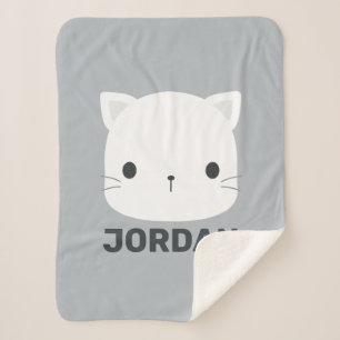 Niedliche kleine Katze mit Personalisiertem Namen Sherpadecke