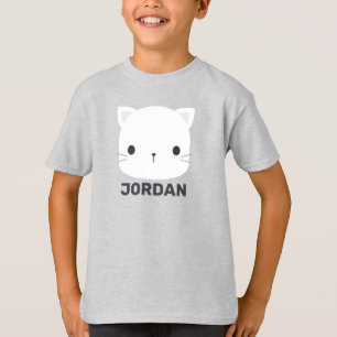 Niedliche kleine Katze mit Personalisiertem Namen T-Shirt