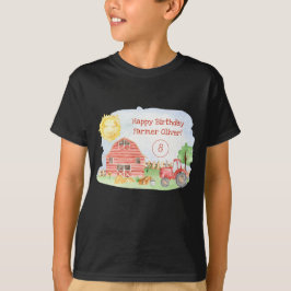 Niedliche Kleine Kinder glücklich Geburtstag Bauer T-Shirt