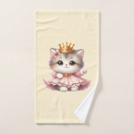 Niedliche kleine Kitten Princess Handtuch
