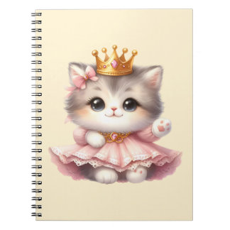 Niedliche kleine Kitten Princess Notizblock