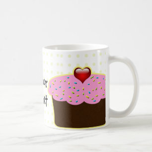 Niedliche kleine Kuchen Kaffeetasse