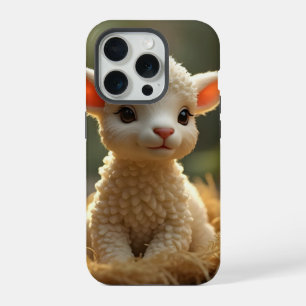 NIEDLICHE KLEINE LAMB IM MANGER iPhone 15 PRO HÜLLE