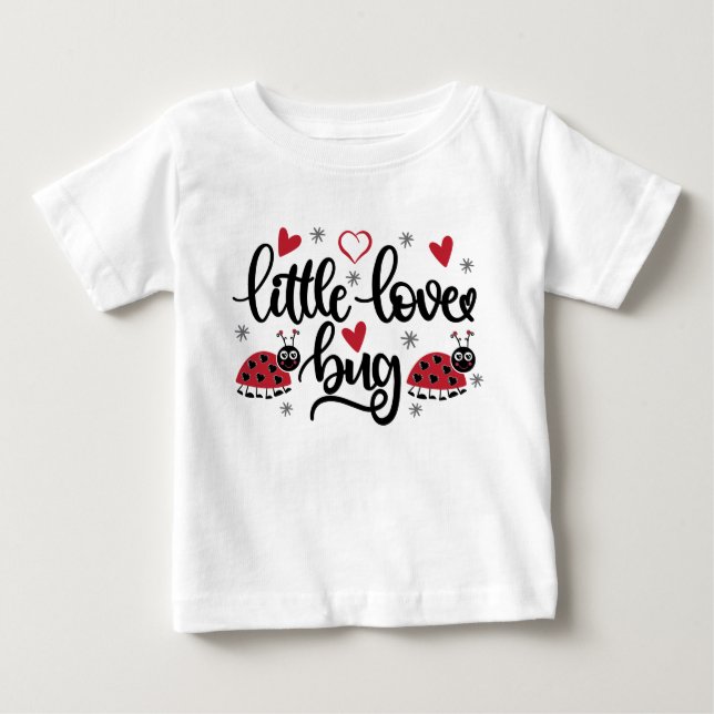 Niedliche kleine Liebe Bugs Wortart Girls Baby T - Baby T-shirt (Vorderseite)