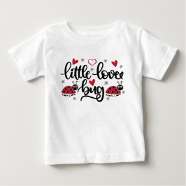 Niedliche kleine Liebe Bugs Wortart Girls Baby T - T-shirt