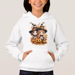 NIEDLICHE KLEINE MÄDCHEN IN HALLOWEEN KOSTEN HOODIE