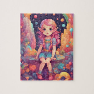 Niedliche kleine Mädchenstelfe Puzzle