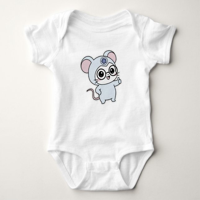 Niedliche kleine Maus  Baby Strampler (Vorderseite)