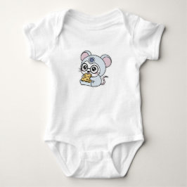 Niedliche kleine Maus liebt Käse  Baby Strampler