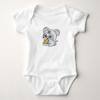 Niedliche kleine Maus liebt Käse  Baby Strampler