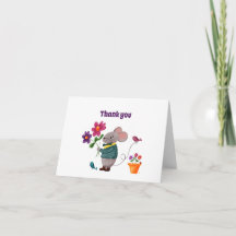 Niedliche kleine Maus mit Blume