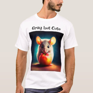 Niedliche kleine Maus mit glänzender Apfelküche T-Shirt