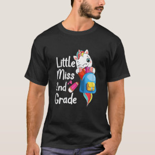 Niedliche kleine Miss 2. Klasse Einhorn zurück zur T-Shirt