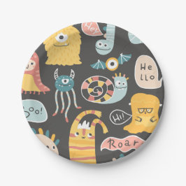 Niedliche Kleine Monster Party Teller