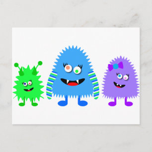 Niedliche Kleine Monster Postkarte