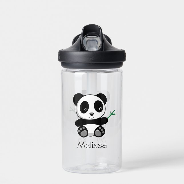 Niedliche kleine Panda mit einem Bambushecker Trinkflasche (Vorne)