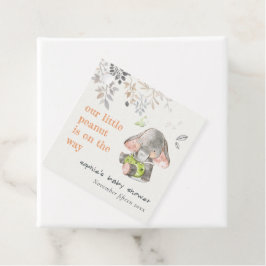 Niedliche kleine Peanut Elephant Foliage Babydusch Geschenkanhänger