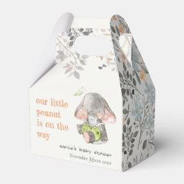 Niedliche kleine Peanut Elephant Foliage Babydusch Geschenkschachtel
