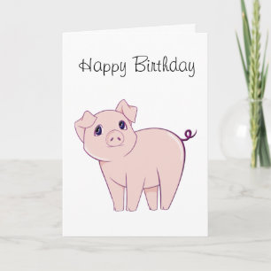 Niedliche kleine Piggie Art Karte