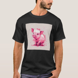 Niedliche kleine Piggy Illustration Einmalige Frau T-Shirt