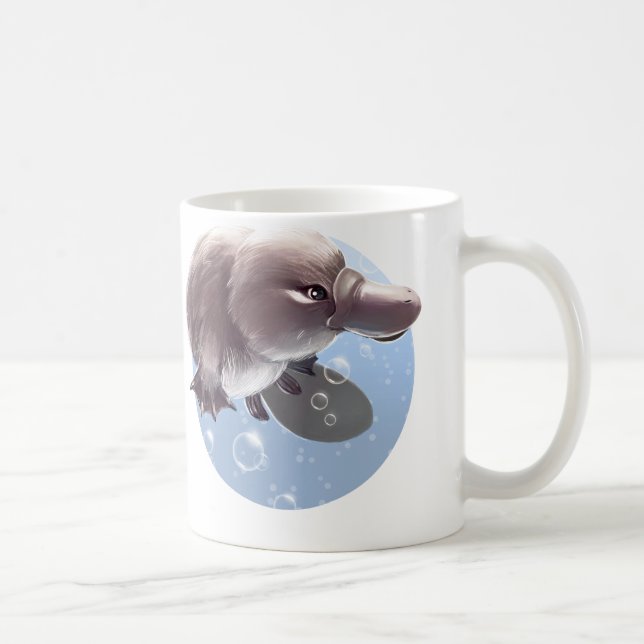 Niedliche kleine Platypus Illustrations-Tasse Kaffeetasse (Rechts)