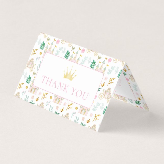 Niedliche kleine Prinzessin Geburtstagskarte danke (Vorderseite)