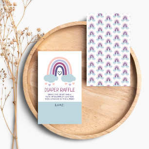 Niedliche Kleine Rainbow-Windeln-Raffelverschlussk Begleitkarte
