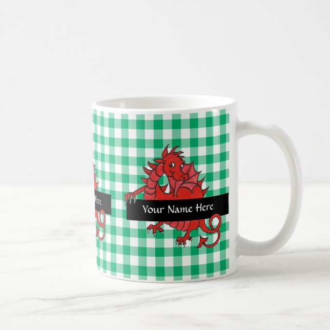Niedliche kleine Red Dragon Coffee Tasse zum Perso (Rechts)