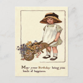 Niedliche Kleine-Rollstuhl-Blume Postkarte