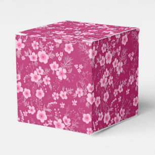 Niedliche, kleine rosa Blüte mit Magenta-Hintergru Geschenkschachtel