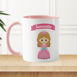 Niedliche kleine rosa Prinzessin Kids Tasse