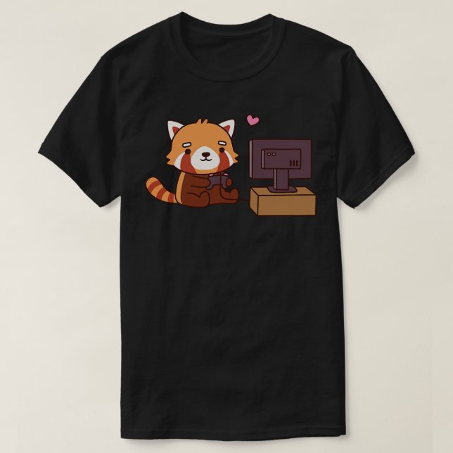 Niedliche Kleine Rote Panda Lieben spielen T-Shirt (Design vorne)
