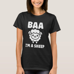 Niedliche kleine Schafe Zitat einfache Tiere bai'm T-Shirt