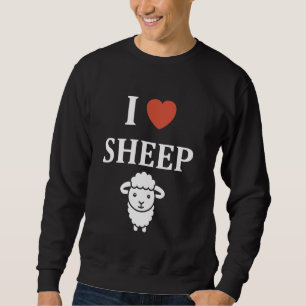 Niedliche kleine Schafe zitieren einfache Tiere in Sweatshirt
