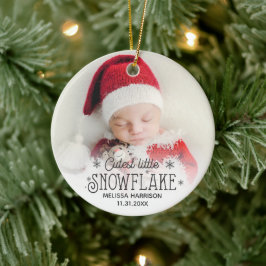 Niedliche kleine Schneeflocke Keramik Ornament