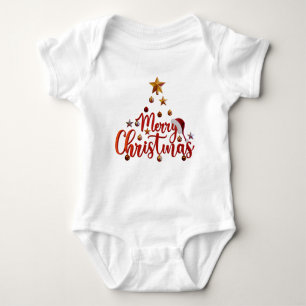 Niedliche kleine Schneeflocken-Baby's erste Weihna Baby Strampler