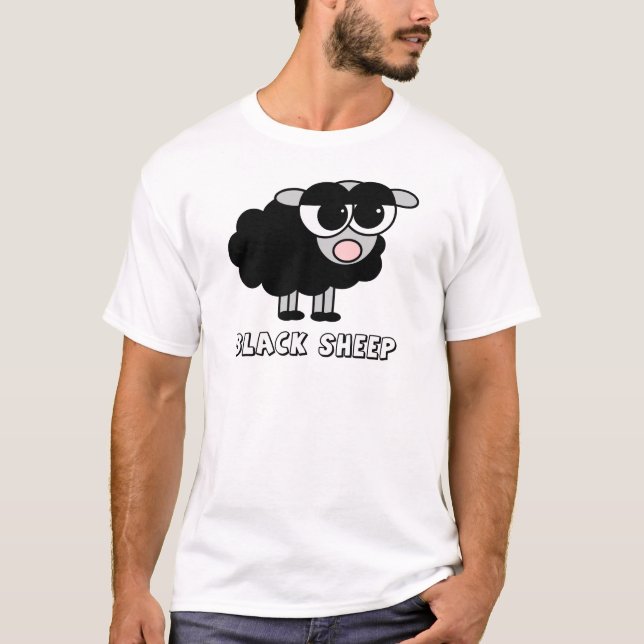 Niedliche kleine schwarze Schafe T-Shirt (Vorderseite)