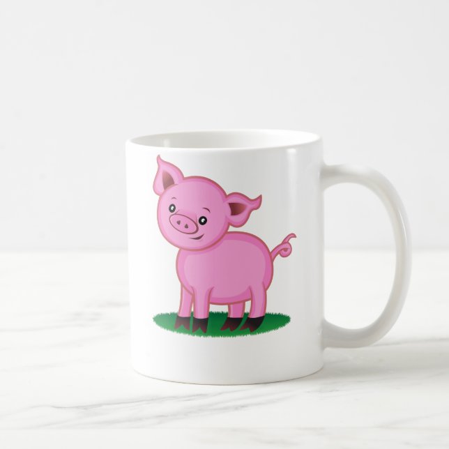 Niedliche kleine Schwein-Tasse Tasse (Rechts)