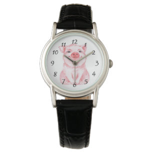 Niedliche kleine Schweine-Frauenwache Armbanduhr
