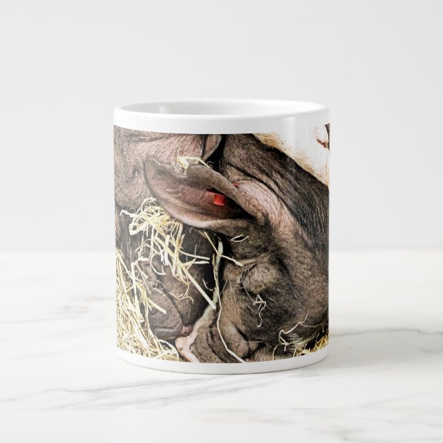 NIEDLICHE KLEINE SCHWEINE Jumbo-Tasse (Vorderseite)