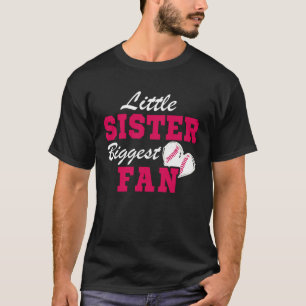 Niedliche kleine Schwester Größte Fan Baseball Sch T-Shirt