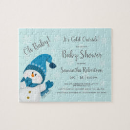 Niedliche Kleine Snowman Baby Dusche Einladung Gef Puzzle