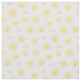 Niedliche Kleine Sonnenschein und Regenbogen Stoff