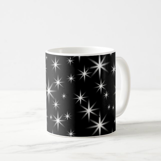 niedliche kleine Sterne Kaffeetasse (VorderseiteRechts)