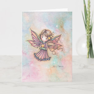 Niedliche Kleine Sternenfee Wasserfarben-Fantasie- Karte