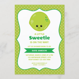 Niedliche kleine Sweetie Limon Babydusche Einladung