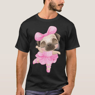 Niedliche kleine tierische Ballerina mit Aquarellf T-Shirt